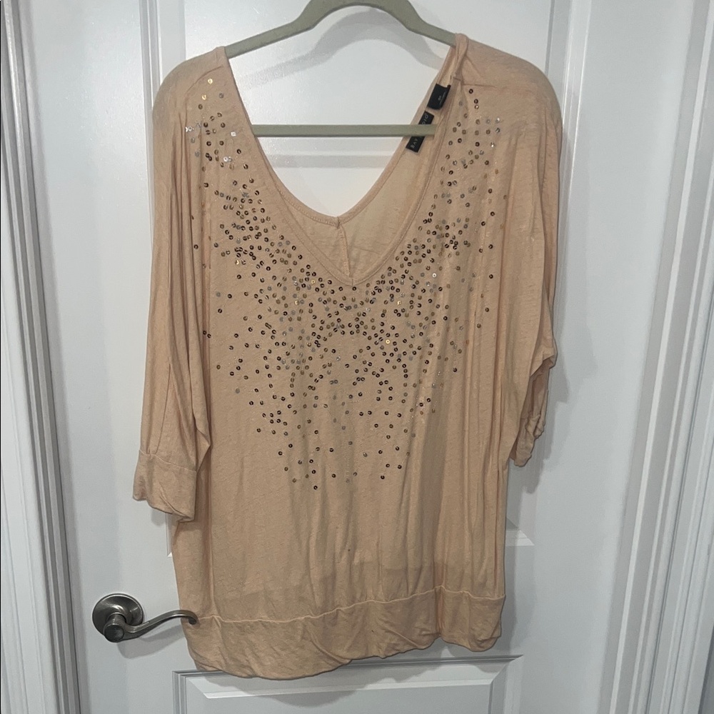 Women’s Bay Studio tannish-pink Embellished Blouse
